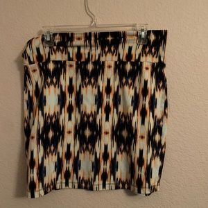 Multicolor pencil skirt